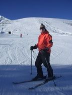 Skiing in Bansko, Bulgaria in the winter, on the beautiful, snowy mountain