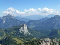 high green mountains in Austria