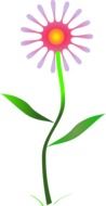 graphic image of a spring flower on a stem