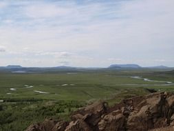 panorama of mountains in iceland