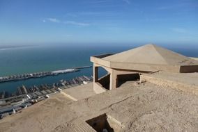 distant coastal view in the city of agadir in morocco