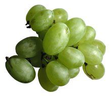 green grapes on a white background