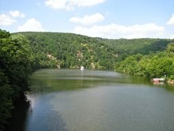 panorama of the lake in the Czech Republic