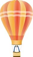 yellow orange hot air balloon