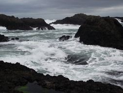 raging waves of the ocean