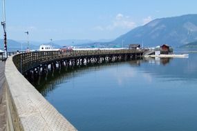pier near a lake in canada