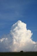 mountain form cloud at blue sky