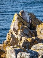 rock on baltic sea coast, denmark