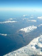 alpine panorama from an airplane