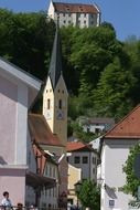 medieval church among the houses, germany, Riedenburg