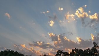Clouds in the sunset time