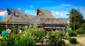 airport building on bora bora