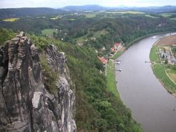 Beautiful panorama with of Saxony on Elbe