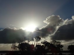 cloudy sky in the evening