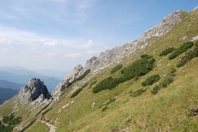 mountain route in the Tatras