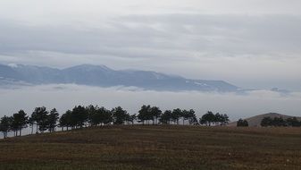 panoramic view of the mountain landscape in georgia