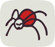 painted marker red spider