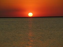 Beautiful lake in evening