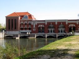 building of the power station in gersthofen