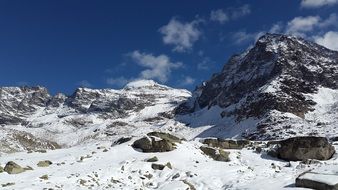 glaciers on the top of the mountain