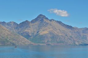 mountain lake in summer