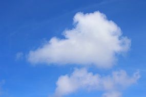white cloud in the blue sky