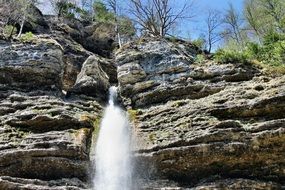 waterfall in the mountains of Slovenia