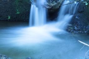 blue waterfall