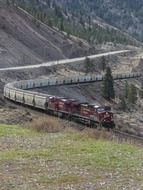 long train on the railway