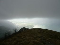 Rain clouds over the mountains