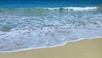 ocean waves in the sand