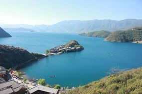 the scenery of lijiang lake