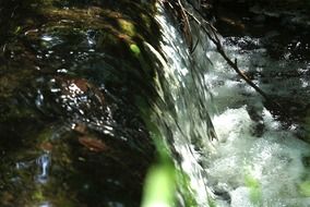 closeup view of clean waterfall