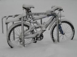 bike in the snow