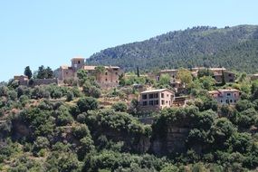 houses on the Serra de Tramuntana in Mallorca