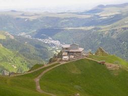 panorama of the dwelling in the mountains