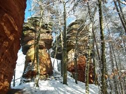 rocks in the forest at palatinate