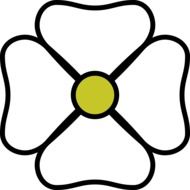 flower drawing on white background