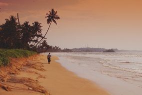 alone person on the beach