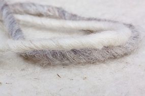 sheep wool felt close up