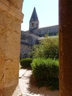 courtyard of a monastery, france, provence