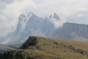 summit in the mountains