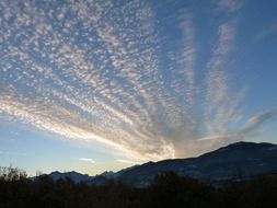 beautiful clouds in the blue sky