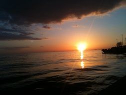 ship on the coastline in Antalya