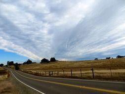 landscape of the road on countryside