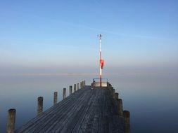 Wooden pier on a lake