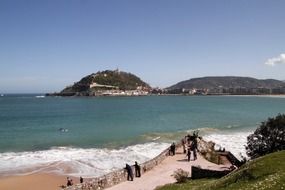 panorama of the bay in San Sebastian