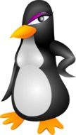 cartoon female penguin
