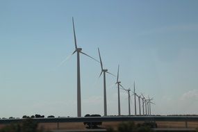 wind turbines modern landscape