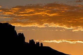 landscape of canyonlands national park at the sunset